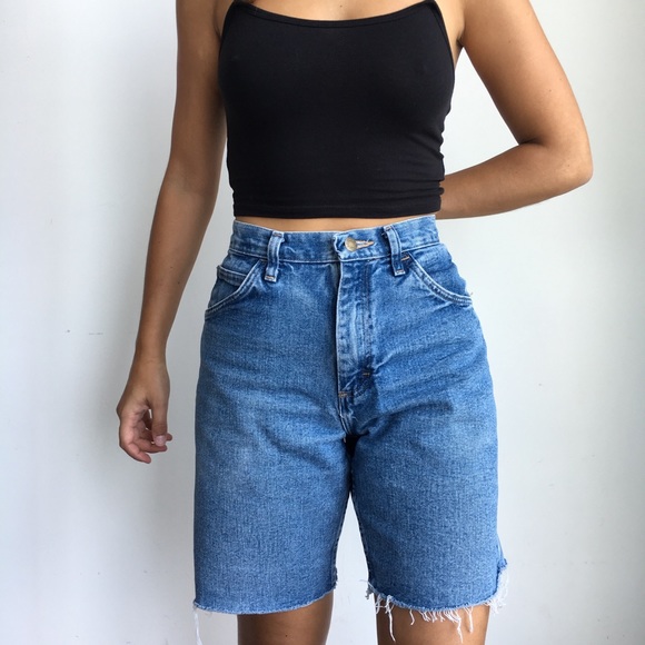Vintage wrangler cutoff high waist jean shorts w30 - Picture 2 of 8